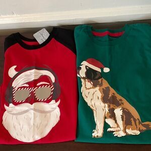 Tommy Bahama Christmas& New Eve long sleeve cotton T-shirts size 7-8